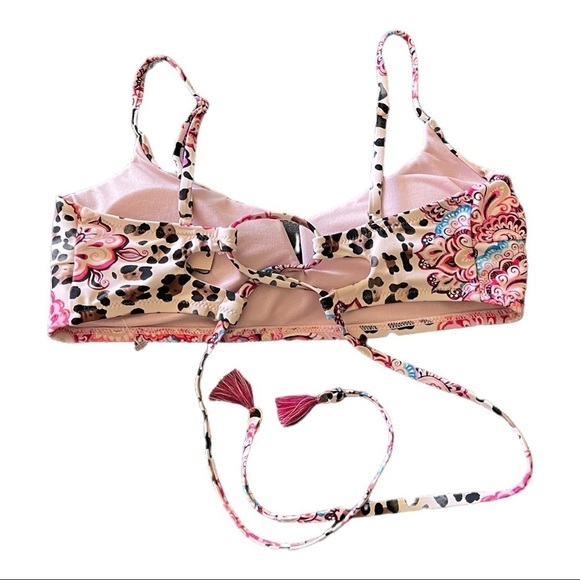 Nanette Lepore Paisley Leopard Bikini Set | NWT |Size 10 |Tassel Tie Two Piece - Picture 4 of 11